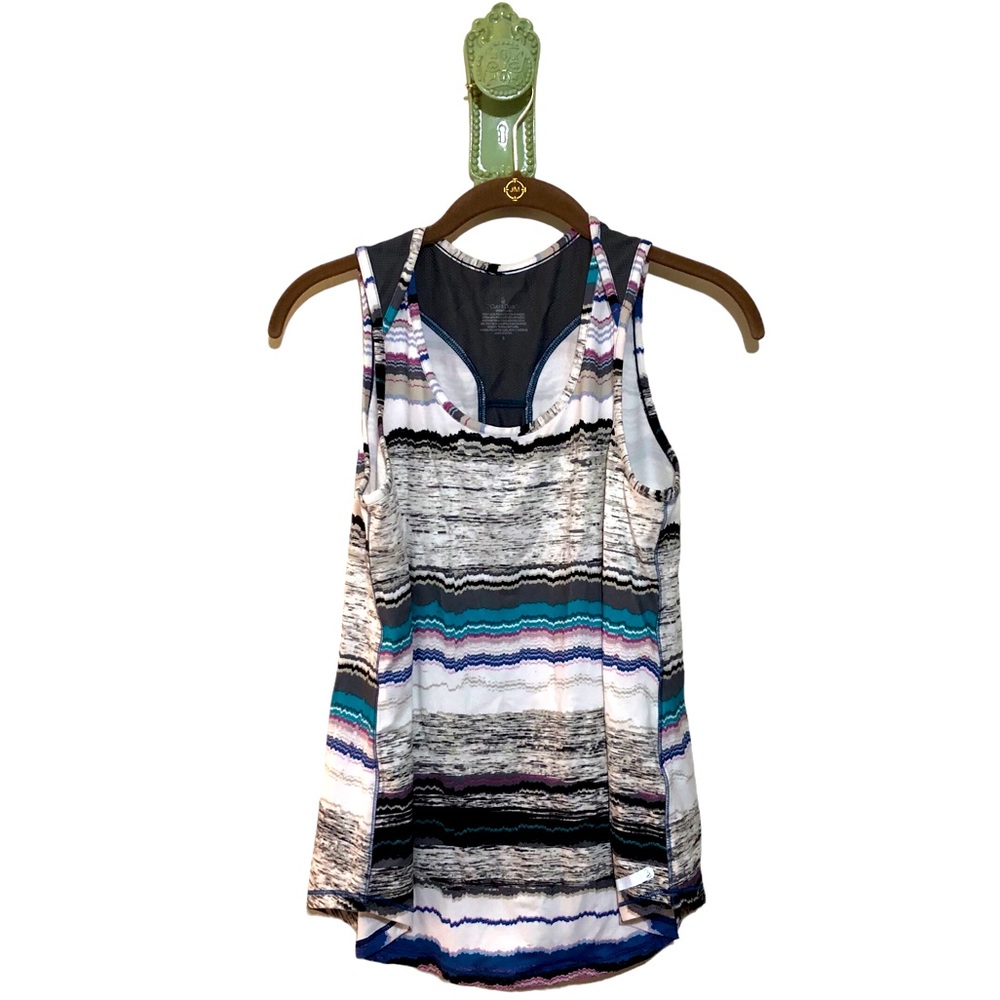 Cuddl Duds Sport Layer Tank Mesh Racerback Yoga Gym Workout Running Top